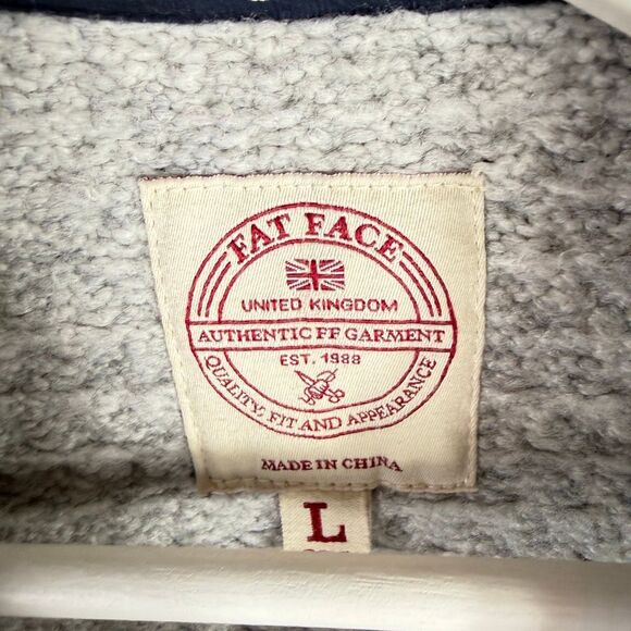 Fat Face Light Gray Knit Sweater Size L  J - Picture 5 of 11